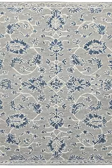 Gray Blue Wool Romania 4x6 Feet  Hand-Tufted by Saraswati Global