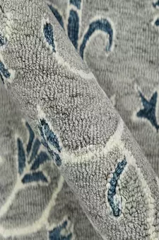 Gray Wool Romania 8X10 Feet  Hand-Tufted by Saraswati Global