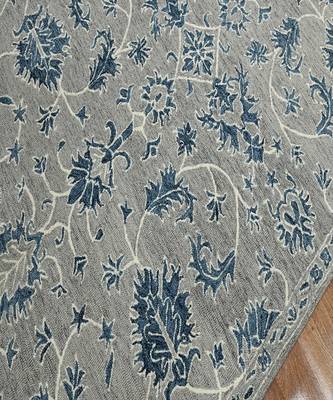 Gray Wool Romania 8X10 Feet  Hand-Tufted by Saraswati Global 4