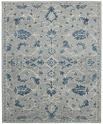 Gray Wool Romania 8X10 Feet  Hand-Tufted by Saraswati Global 7