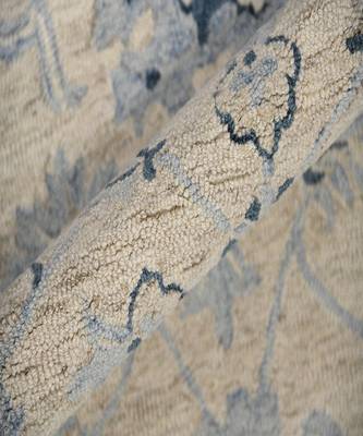 Light Blue Wool Romania 4x6 Feet  Hand-Tufted by Saraswati Global 2