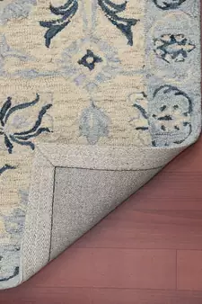 Light Blue Wool Romania 4x6 Feet  Hand-Tufted by Saraswati Global