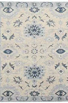 Light Blue Wool Romania 4x6 Feet  Hand-Tufted by Saraswati Global