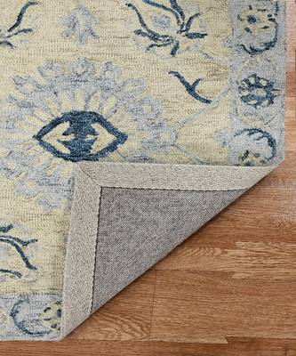 Light Blue Wool Romania 5x8 Feet  Hand-Tufted by Saraswati Global 2