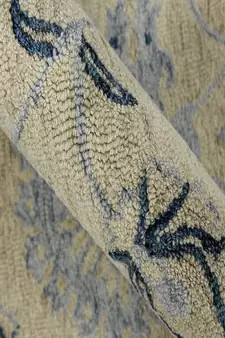 Light Blue Wool Romania 5x8 Feet  Hand-Tufted by Saraswati Global