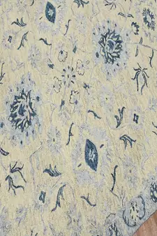 Light Blue Wool Romania 5x8 Feet  Hand-Tufted by Saraswati Global