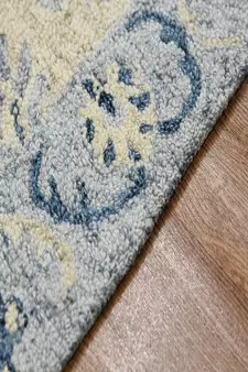 Light Blue Wool Romania 5x8 Feet  Hand-Tufted by Saraswati Global