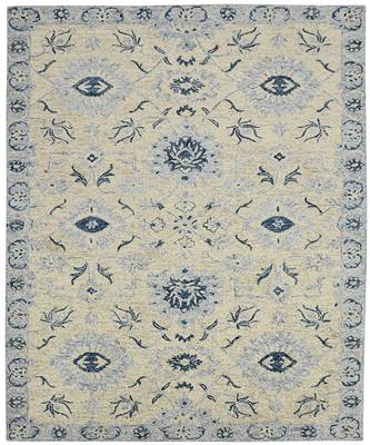 Light Blue Wool Romania 5x8 Feet  Hand-Tufted by Saraswati Global 7