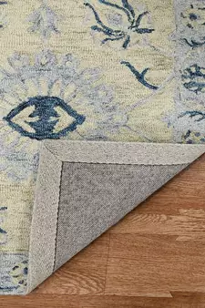 Light Blue Wool Romania 8X10 Feet  Hand-Tufted by Saraswati Global