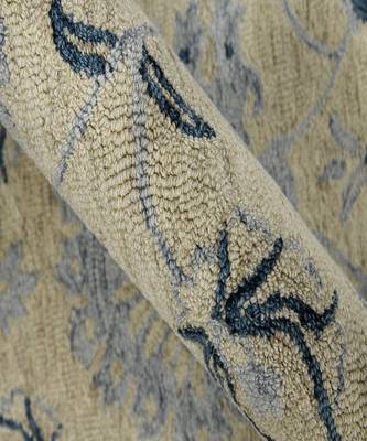 Light Blue Wool Romania 8X10 Feet  Hand-Tufted by Saraswati Global 3