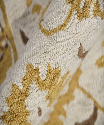 Gold Wool Romania 4x6 Feet  Hand-Tufted by Saraswati Global 2