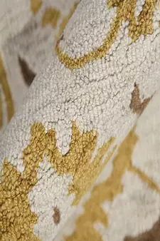 Gold Wool Romania 4x6 Feet  Hand-Tufted by Saraswati Global