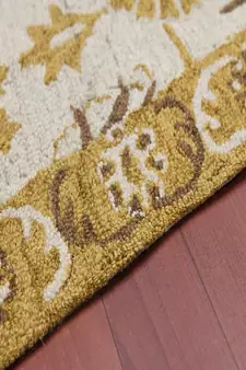 Gold Wool Romania 4x6 Feet  Hand-Tufted by Saraswati Global