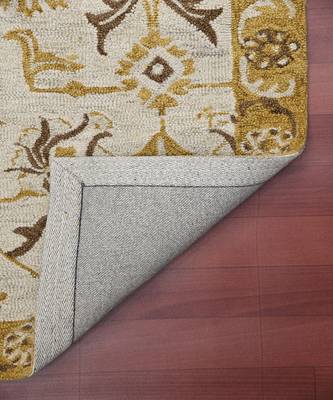 Gold Wool Romania 4x6 Feet  Hand-Tufted by Saraswati Global 5