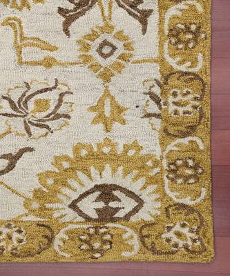 Gold Wool Romania 4x6 Feet  Hand-Tufted by Saraswati Global 7