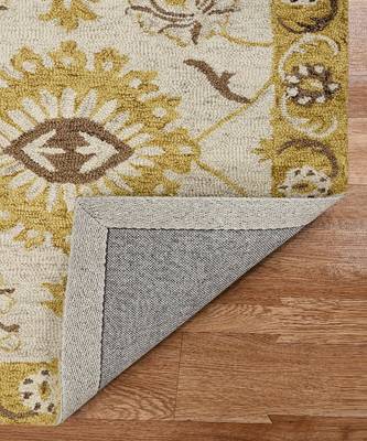 Gold Wool Romania 5x8 Feet  Hand-Tufted by Saraswati Global 2