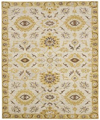 Gold Wool Romania 5x8 Feet  Hand-Tufted by Saraswati Global 7