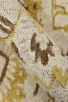 Gold Wool Romania 8X10 Feet  Hand-Tufted by Saraswati Global