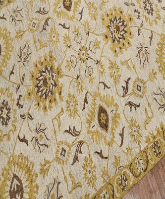 Gold Wool Romania 8X10 Feet  Hand-Tufted by Saraswati Global 4