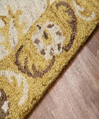 Gold Wool Romania 8X10 Feet  Hand-Tufted by Saraswati Global 5