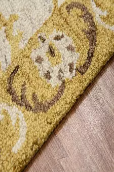 Gold Wool Romania 8X10 Feet  Hand-Tufted by Saraswati Global