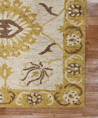 Gold Wool Romania 8X10 Feet  Hand-Tufted by Saraswati Global 6