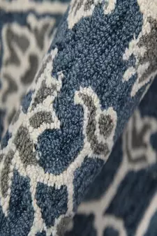 Navy Wool Romania 4x6 Feet  Hand-Tufted by Saraswati Global