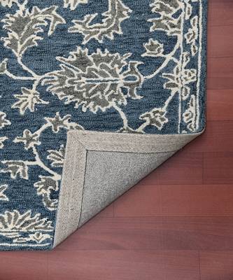 Navy Wool Romania 4x6 Feet  Hand-Tufted by Saraswati Global 3