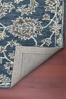 Navy Wool Romania 4x6 Feet  Hand-Tufted by Saraswati Global