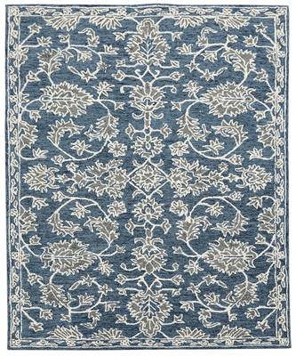 Navy Wool Romania 4x6 Feet  Hand-Tufted by Saraswati Global 6