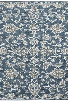 Navy Wool Romania 4x6 Feet  Hand-Tufted by Saraswati Global