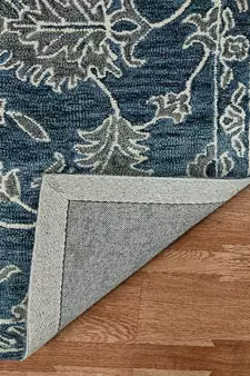 Navy Wool Romania 5x8 Feet  Hand-Tufted by Saraswati Global