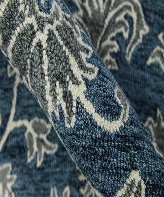Navy Wool Romania 5x8 Feet  Hand-Tufted by Saraswati Global 3