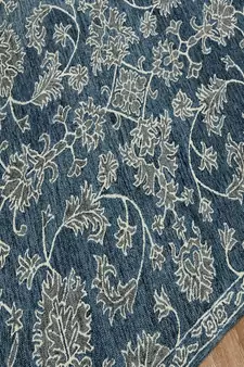 Navy Wool Romania 5x8 Feet  Hand-Tufted by Saraswati Global