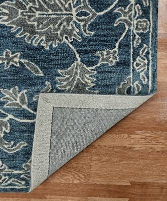 Navy Wool Romania 8X10 Feet  Hand-Tufted by Saraswati Global 2