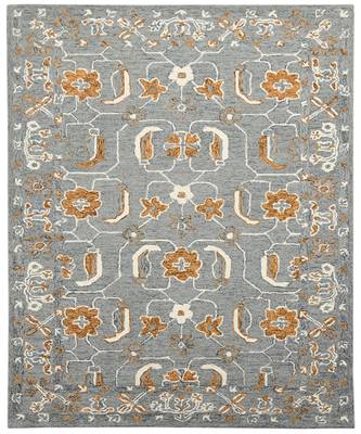 Orange Wool Romania 4x6 Feet  Hand-Tufted by Saraswati Global 6