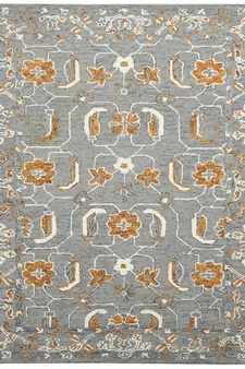 Orange Wool Romania 4x6 Feet  Hand-Tufted by Saraswati Global
