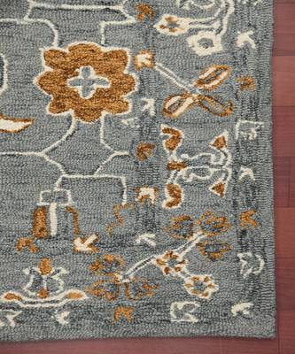 Orange Wool Romania 4x6 Feet  Hand-Tufted by Saraswati Global 7