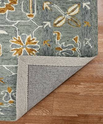 Orange Wool Romania 5x8 Feet  Hand-Tufted by Saraswati Global 2