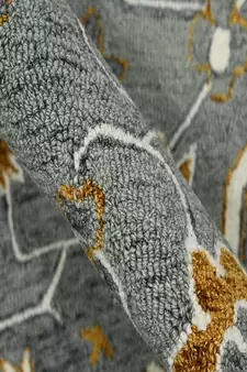 Orange Wool Romania 5x8 Feet  Hand-Tufted by Saraswati Global