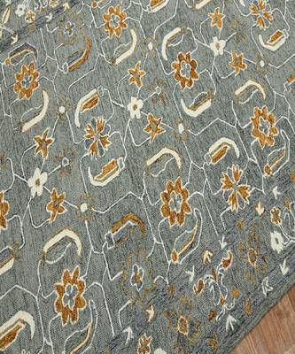 Orange Wool Romania 5x8 Feet  Hand-Tufted by Saraswati Global 4