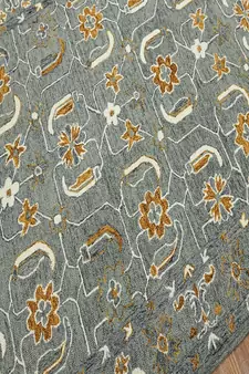 Orange Wool Romania 5x8 Feet  Hand-Tufted by Saraswati Global