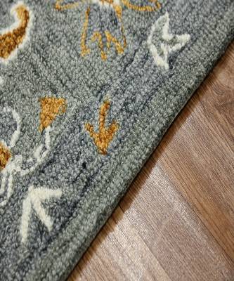 Orange Wool Romania 5x8 Feet  Hand-Tufted by Saraswati Global 5
