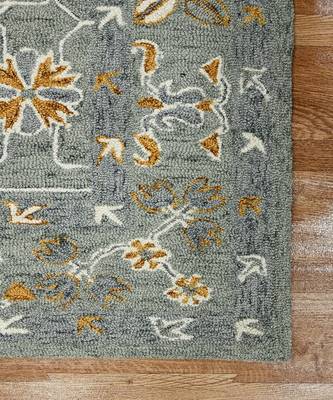 Orange Wool Romania 5x8 Feet  Hand-Tufted by Saraswati Global 6