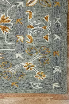 Orange Wool Romania 5x8 Feet  Hand-Tufted by Saraswati Global