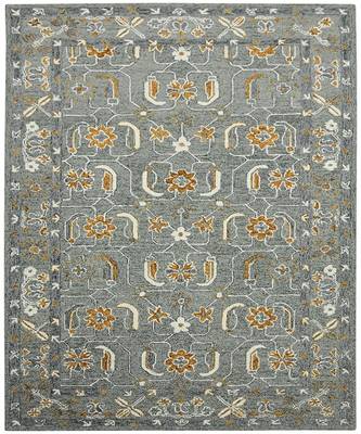 Orange Wool Romania 5x8 Feet  Hand-Tufted by Saraswati Global 7