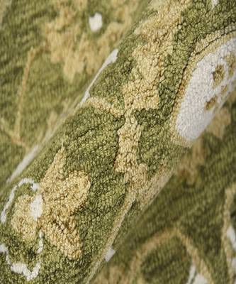 Olive Green  Wool Romania 4x6 Feet  Hand-Tufted by Saraswati Global 2