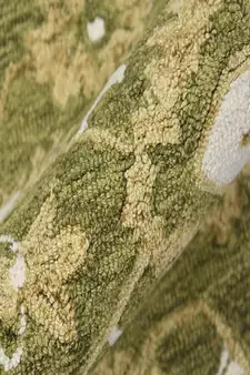 Olive Green  Wool Romania 4x6 Feet  Hand-Tufted by Saraswati Global