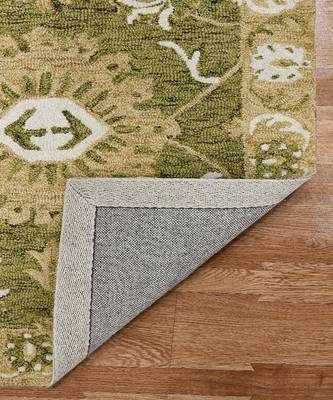 Olive Green  Wool Romania 5x8 Feet  Hand-Tufted by Saraswati Global 2