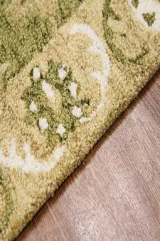 Olive Green  Wool Romania 5x8 Feet  Hand-Tufted by Saraswati Global